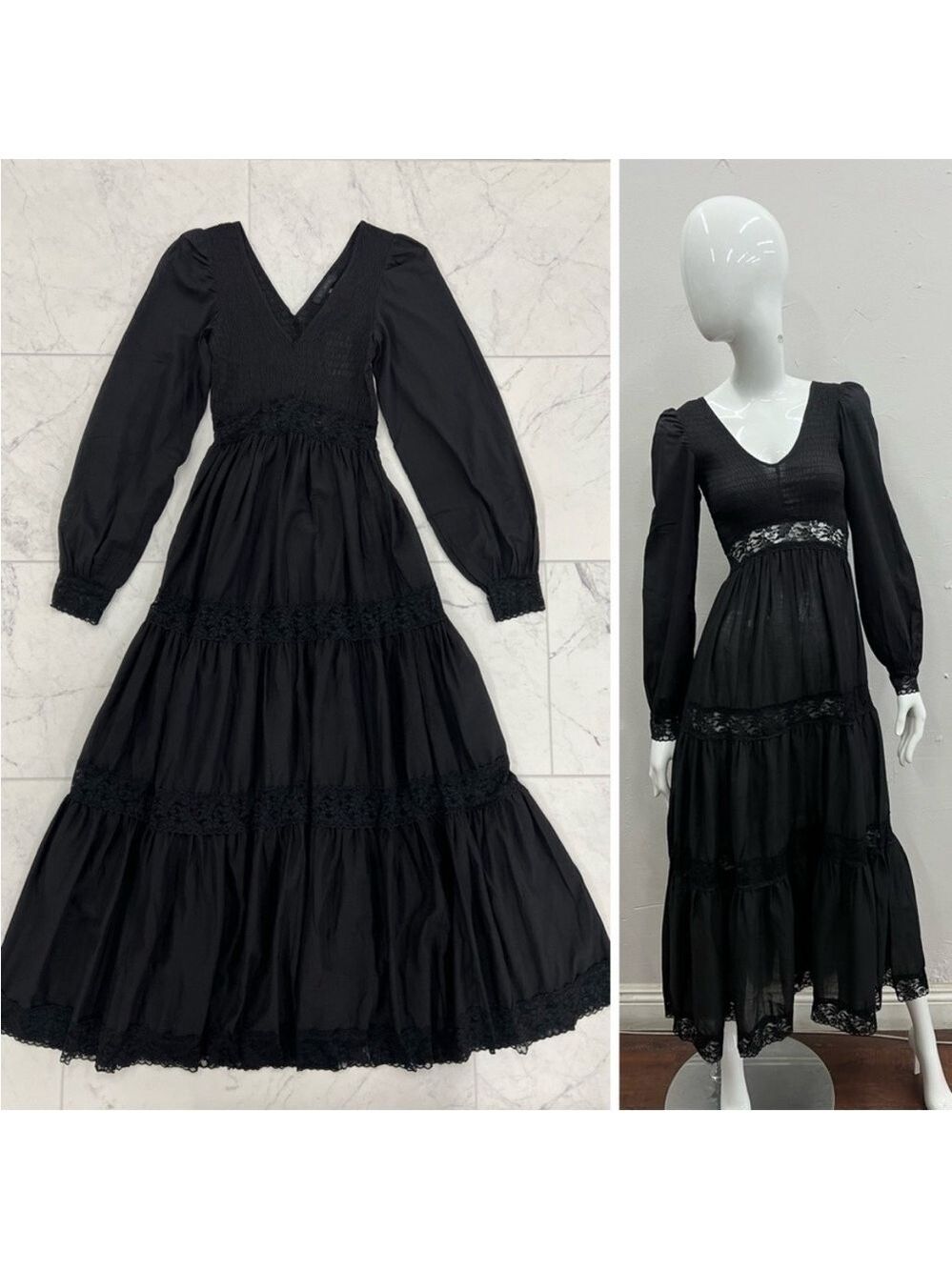 Widow by iron fist black lace maxi dress